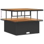 Set di divani da giardino vidaXL di 13 pezzi con cuscini in polyrattan nero e acacia Set di divani da giardino vidaXL di 13 pezzi con cuscini in polyrattan nero e acacia
