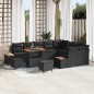 vidaXL Set di Sofà da Giardino in 12 Pezzi con Cuscini in Rattan Sintetico Nero e Struttura in Legno di Acacia vidaXL Set di Sofà da Giardino in 12 Pezzi con Cuscini in Rattan Sintetico Nero e Struttura in Legno di Acacia