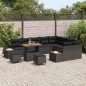 vidaXL Set di Sofà da Giardino in 12 Pezzi con Cuscini in Rattan Sintetico Nero e Struttura in Legno di Acacia vidaXL Set di Sofà da Giardino in 12 Pezzi con Cuscini in Rattan Sintetico Nero e Struttura in Legno di Acacia