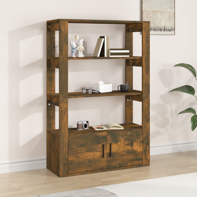 Credenza Rovere Fumo 80x30x119,5 cm in Legno Multistrato Credenza Rovere Fumo 80x30x119,5 cm in Legno Multistrato