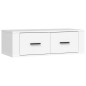Mobile Porta TV Sospeso Bianco 80x36x25cm in Legno Multistrato Mobile Porta TV Sospeso Bianco 80x36x25cm in Legno Multistrato