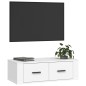 Mobile Porta TV Sospeso Bianco 80x36x25cm in Legno Multistrato Mobile Porta TV Sospeso Bianco 80x36x25cm in Legno Multistrato