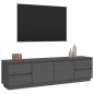 Mobile Porta TV Grigio 176x37x47,5 cm in Legno Massello di Pino Mobile Porta TV Grigio 176x37x47,5 cm in Legno Massello di Pino