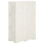 Armadietto in Plastica 79x43x125 cm Effetto Legno Bianco Angora Armadietto in Plastica 79x43x125 cm Effetto Legno Bianco Angora