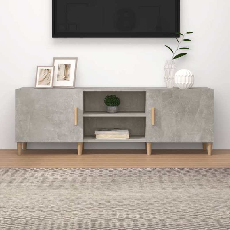 Mobile Porta TV Grigio Cemento 150x30x50cm in Legno Multistrato Mobile Porta TV Grigio Cemento 150x30x50cm in Legno Multistrato