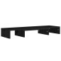 Supporto per Monitor Nero 80x24x10,5 cm Legno Massello di Pino Supporto per Monitor Nero 80x24x10,5 cm Legno Massello di Pino