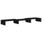 Supporto per Monitor Nero 80x24x10,5 cm Legno Massello di Pino Supporto per Monitor Nero 80x24x10,5 cm Legno Massello di Pino