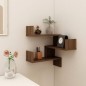 Scaffale Parete Angolo Rovere Marrone 40x40x50cm Multistrato Scaffale Parete Angolo Rovere Marrone 40x40x50cm Multistrato
