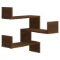 Scaffale Parete Angolo Rovere Marrone 40x40x50cm Multistrato Scaffale Parete Angolo Rovere Marrone 40x40x50cm Multistrato