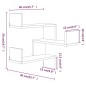 Scaffale Parete Angolo Rovere Marrone 40x40x50cm Multistrato Scaffale Parete Angolo Rovere Marrone 40x40x50cm Multistrato