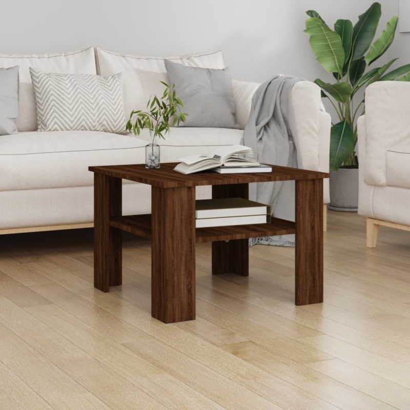 Tavolino Salotto Rovere Marrone 60x60x42 cm Legno Multistrato Tavolino Salotto Rovere Marrone 60x60x42 cm Legno Multistrato