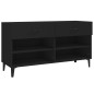 Scarpiera Nera 102x35x55 cm in Legno Multistrato Scarpiera Nera 102x35x55 cm in Legno Multistrato