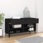 Scarpiera Nera 102x35x55 cm in Legno Multistrato Scarpiera Nera 102x35x55 cm in Legno Multistrato
