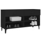 Scarpiera Nera 102x35x55 cm in Legno Multistrato Scarpiera Nera 102x35x55 cm in Legno Multistrato