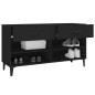 Scarpiera Nera 102x35x55 cm in Legno Multistrato Scarpiera Nera 102x35x55 cm in Legno Multistrato