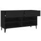 Scarpiera Nera 102x35x55 cm in Legno Multistrato Scarpiera Nera 102x35x55 cm in Legno Multistrato