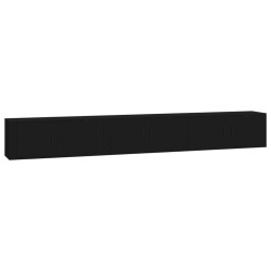 Mobili Porta TV a Parete 3 pz Nero 100x34,5x40 cm