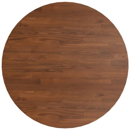 Piano Tavolo Rotondo Marrone Scuro Ø70x1,5 cm Rovere Trattato