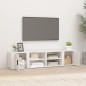 Mobili TV 2 pz Bianco Lucido 80x31,5x36cm in Legno Multistrato Mobili TV 2 pz Bianco Lucido 80x31,5x36cm in Legno Multistrato