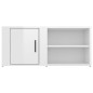 Mobili TV 2 pz Bianco Lucido 80x31,5x36cm in Legno Multistrato Mobili TV 2 pz Bianco Lucido 80x31,5x36cm in Legno Multistrato