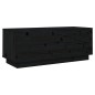 Mobile Porta TV Nero 90x35x35 cm in Legno Massello di Pino Mobile Porta TV Nero 90x35x35 cm in Legno Massello di Pino