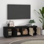 Mobile Porta TV Nero 156x37x45 cm in Legno Massello di Pino Mobile Porta TV Nero 156x37x45 cm in Legno Massello di Pino