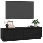 Mobile Porta TV Nero 156x37x45 cm in Legno Massello di Pino Mobile Porta TV Nero 156x37x45 cm in Legno Massello di Pino