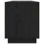 Mobile Porta TV Nero 156x37x45 cm in Legno Massello di Pino Mobile Porta TV Nero 156x37x45 cm in Legno Massello di Pino