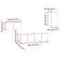 Set di Mobili Porta TV 4 pz Rovere Fumo in Legno Multistrato Set di Mobili Porta TV 4 pz Rovere Fumo in Legno Multistrato