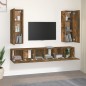Set di Mobili Porta TV 5 pz Rovere Fumo in Legno Multistrato Set di Mobili Porta TV 5 pz Rovere Fumo in Legno Multistrato