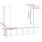 Set di Mobili Porta TV 5 pz Rovere Fumo in Legno Multistrato Set di Mobili Porta TV 5 pz Rovere Fumo in Legno Multistrato