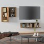Set di Mobili Porta TV 4 pz Rovere Fumo in Legno Multistrato Set di Mobili Porta TV 4 pz Rovere Fumo in Legno Multistrato