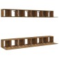 Mobili TV 8 pz Rovere Fumo 60x30x30 cm in Legno Ingegnerizzato Mobili TV 8 pz Rovere Fumo 60x30x30 cm in Legno Ingegnerizzato