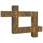Set Mobili Porta TV 10 pz Rovere Fumo in Legno Multistrato Set Mobili Porta TV 10 pz Rovere Fumo in Legno Multistrato