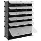 Scarpiera Nera 94x37x125 cm in PP Scarpiera Nera 94x37x125 cm in PP