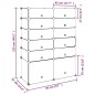 Scarpiera Nera 94x37x125 cm in PP Scarpiera Nera 94x37x125 cm in PP
