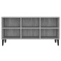 Mobile TV con Gambe in Metallo Grigio Sonoma 103,5x30x50 cm