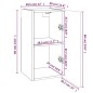 vidaXL Mobile TV Rovere Fumo 30,5x30x60 cm in Legno Ingegnerizzato vidaXL Mobile TV Rovere Fumo 30,5x30x60 cm in Legno Ingegnerizzato