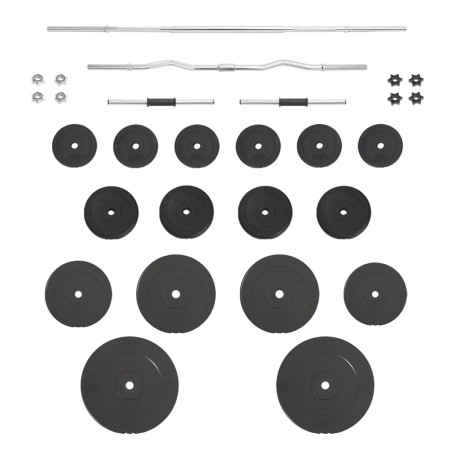 vidaXL Set Bilanciere e Manubri con Dischi 90 kg
