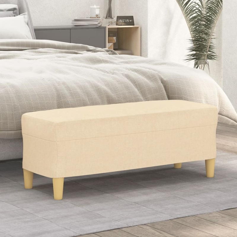 Panca Crema 100x35x41 cm in Tessuto Panca Crema 100x35x41 cm in Tessuto