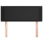 Testiera ad Orecchio Nera 103x16x78/88 cm in Similpelle