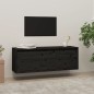 Pensile Nero 100x30x35 cm in Legno Massello di Pino Pensile Nero 100x30x35 cm in Legno Massello di Pino