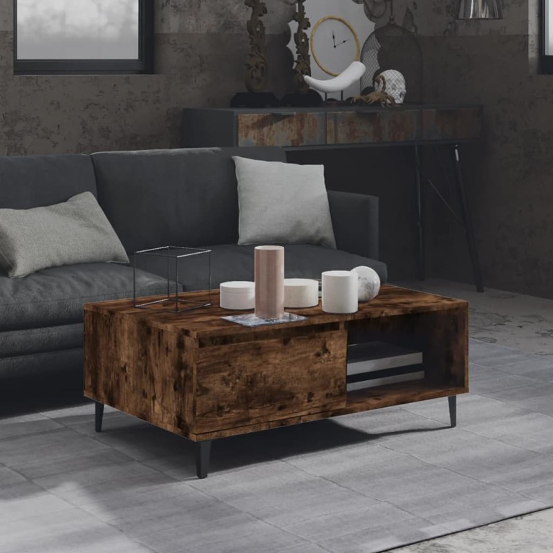 Tavolino da Salotto Rovere Fumo 90x60x35 cm in Truciolato Tavolino da Salotto Rovere Fumo 90x60x35 cm in Truciolato