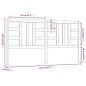 Testiera per Letto Bianca 206x4x100cm in Legno Massello di Pino Testiera per Letto Bianca 206x4x100cm in Legno Massello di Pino