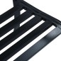 Panca da Giardino Nera 120 cm Acciaio Panca da Giardino Nera 120 cm Acciaio