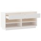 Scarpiera Bianca 110x34x52 cm in Legno Massello di Pino Scarpiera Bianca 110x34x52 cm in Legno Massello di Pino