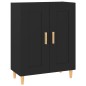 Credenza Nera 69,5x34x90 cm in Legno Multistrato Credenza Nera 69,5x34x90 cm in Legno Multistrato