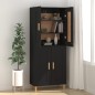 Credenza Nera 69,5x34x90 cm in Legno Multistrato Credenza Nera 69,5x34x90 cm in Legno Multistrato