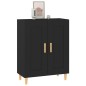 Credenza Nera 69,5x34x90 cm in Legno Multistrato Credenza Nera 69,5x34x90 cm in Legno Multistrato