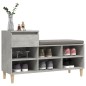 Scarpiera Grigio Cemento 102x36x60 cm in Legno Multistrato